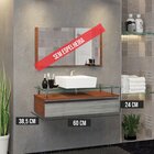 Gabinete Banheiro 60cm Ametista Natura/rovere