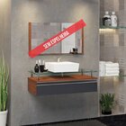 Gabinete Banheiro 60cm Ametista Natura/titanium