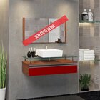 Gabinete Banheiro 60cm Ametista Natura/vinho