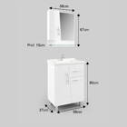 Gabinete Banheiro 60cm Cesto Roupas Barrique E Branco Lilies