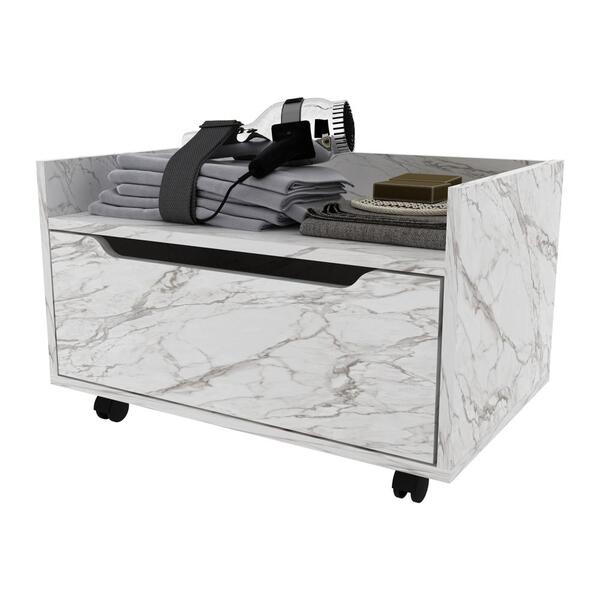 Gabinete Banheiro 60cm Com 1 Gaveta E Rodízios Multimóveis Cr