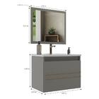 Gabinete Banheiro 60cm Com Cuba E Espelheira Multimóveis Cr10