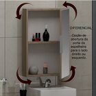 Gabinete Banheiro 60cm Com Cuba Sobrepor E Espelheira Rubi Ga
