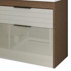 Gabinete Banheiro 60cm Porta Reflecta Com Pia Azaleia Amendo/