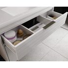 Gabinete Banheiro 60cm Porta Reflecta Com Pia Azaleia Amendo/