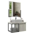 Gabinete Banheiro 80cm Com Cuba E Espelheira Multimóveis Cr10