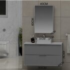 Gabinete Banheiro 80cm Com Cuba Sobrepor E Espelheira Rubi Ga