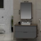 Gabinete Banheiro 80cm Com Cuba Sobrepor E Espelheira Rubi Ga