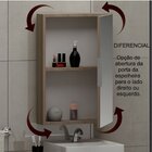 Gabinete Banheiro 80cm Com Cuba Sobrepor E Espelheira Rubi Ga