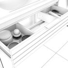 Gabinete Banheiro 80cm Porta Reflecta Com Pia Azaleia Amendo/