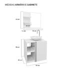 Gabinete Banheiro – Armário + Cuba + Espelheira Harpia 55cm