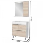 Gabinete Banheiro Branco Brilho Castanho Tannat Ozini Móveis