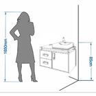 Gabinete Banheiro Com Cuba 2 Gavetas E 1 Porta Evora Mgm Bran