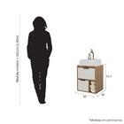 Gabinete Banheiro Com Cuba 43cm 1 Porta 1 Gaveta 1 Nicho Quas