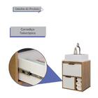 Gabinete Banheiro Com Cuba 43cm 1 Porta 1 Gaveta 1 Nicho Quas