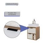 Gabinete Banheiro Com Cuba 43cm 1 Porta 1 Gaveta 1 Nicho Quas