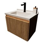 Gabinete para Banheiro com Cuba 45x45x60cm Ripado Berlin Leblon 60 Cerocha