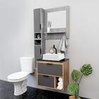 Gabinete Banheiro Com Cuba 56cm 1 Porta 1 Gaveta 1 Nicho Elís