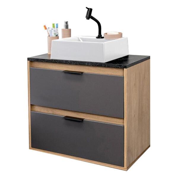 Gabinete Banheiro Com Cuba 63cm 1 Porta 1 Gaveta Icaro Estila