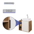 Gabinete Banheiro Com Cuba 63cm 1 Porta 3 Nichos Matt Estilar