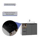 Gabinete Banheiro Com Cuba 76cm 3 Portas 1 Nicho Nevoa Estila