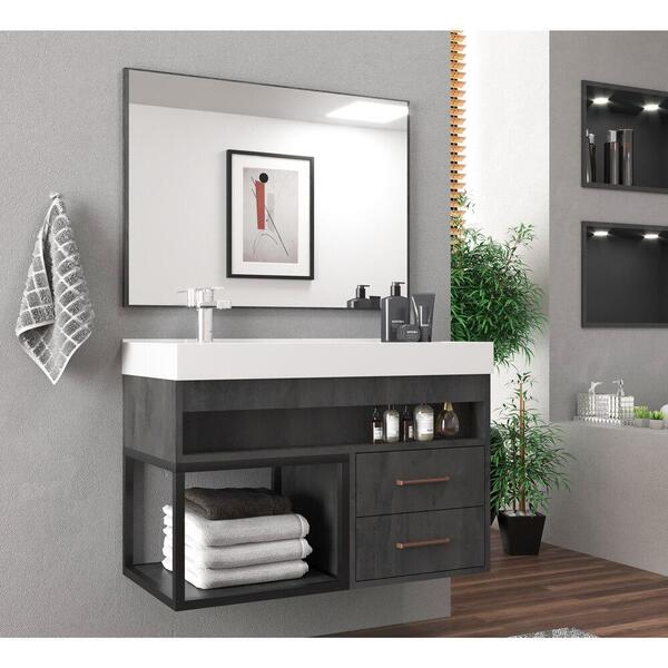 Gabinete Banheiro Com Cuba E Espelheira 80cm Multimóveis Cr10