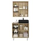 Gabinete Banheiro Com Cuba E Espelheira 80cm Multimóveis Cr10