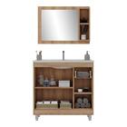 Gabinete Banheiro Com Cuba E Espelheira 80cm Multimóveis Cr10