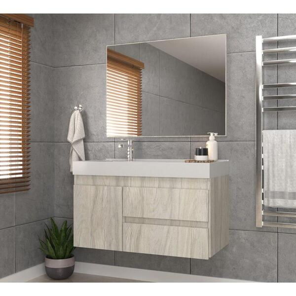 Gabinete Banheiro Com Cuba E Espelheira 80cm Multimóveis Vcr1