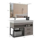 Gabinete Banheiro Com Cuba E Espelheira 80cm Multimóveis Vcr1