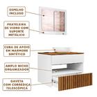 Gabinete Banheiro Com Cuba E Espelho 60 Cm Branco Naturalle R