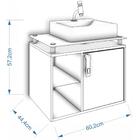 Gabinete Banheiro Com Cuba E Prateleira Vidro Porto Mgm Café/