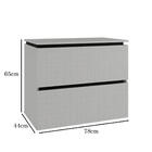 Gabinete Banheiro Com Cuba Preta 03 Gavetas E Espelheira Lili