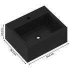 Gabinete Banheiro Com Cuba Preta 03 Gavetas E Espelheira Lili