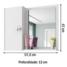 Gabinete Banheiro Com Espelheira Mark Gênova - Branco