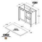Gabinete Banheiro Com Tampo 1 Pt 2 Gv 79 Cm Bn01 Dtall