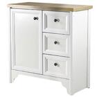 Gabinete Banheiro Com Tampo 1 Pt 3 Gv 79 Cm Bn05 Branco Dtall