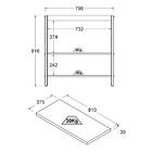 Gabinete Banheiro Com Tampo 2 Portas 79 Cm Bn02 Dtall
