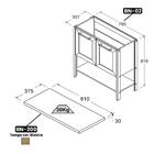 Gabinete Banheiro Com Tampo 2 Portas 79 Cm Bn02 Dtall