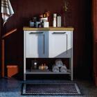 Gabinete Banheiro Com Tampo 2 Portas 79 Cm Bn02 Dtall