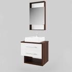 Gabinete Banheiro Compacto Suspenso Branco Móveis São João