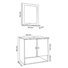 Gabinete Banheiro Deli Concava Prt Torneira Valv Click Black