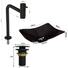 Gabinete Banheiro Deli Concava Prt Torneira Valv Click Black