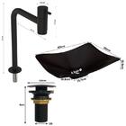 Gabinete Banheiro Deli Concava Prt Torneira Valv Click Black