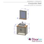Gabinete Banheiro Deli Concava Prt Torneira Valv Click Inox