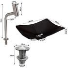 Gabinete Banheiro Deli Cuba Concava Preto Tor DL08 Val ABS