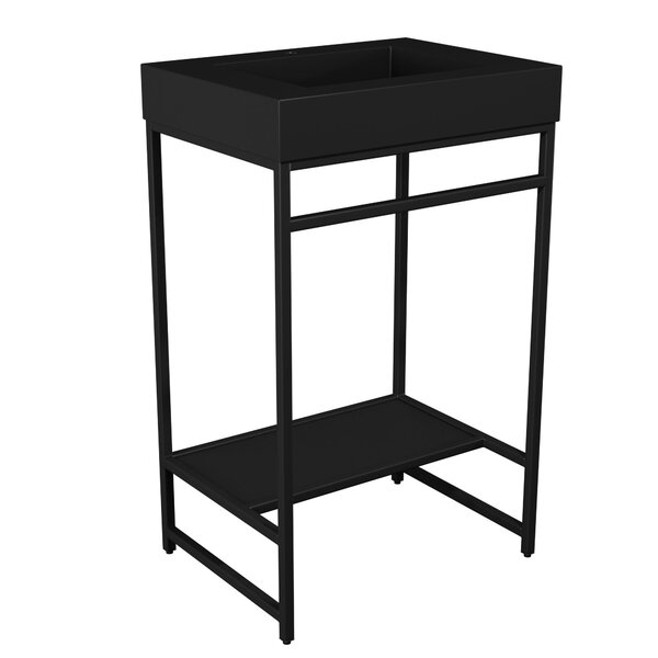 Gabinete Banheiro Ferro Iron Black 60x45 Cm Cuba Rennes