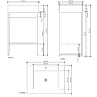 Gabinete Banheiro Ferro Iron Black 60x45cm Cuba Rennes Preto