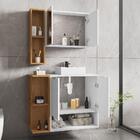 Gabinete Banheiro Ibiza 2 Portas Cuba E Armario Espelheira