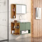 Gabinete Banheiro Ibiza 2 Portas Cuba E Armario Espelheira Ma